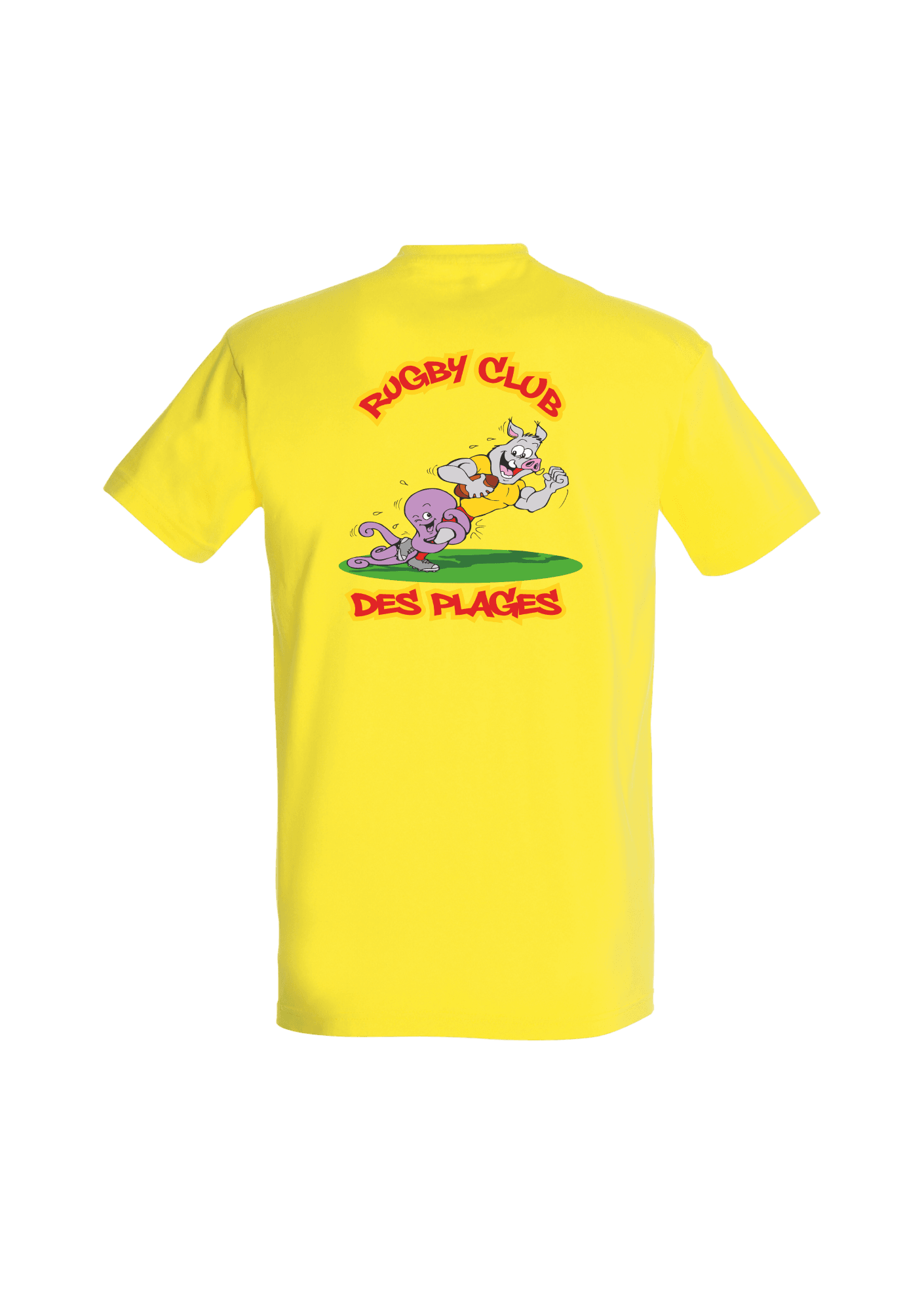 T-shirt Adulte Jaune 018 Rugby Club des Plages - RCP-18_IMPERIALJAUNEDOS