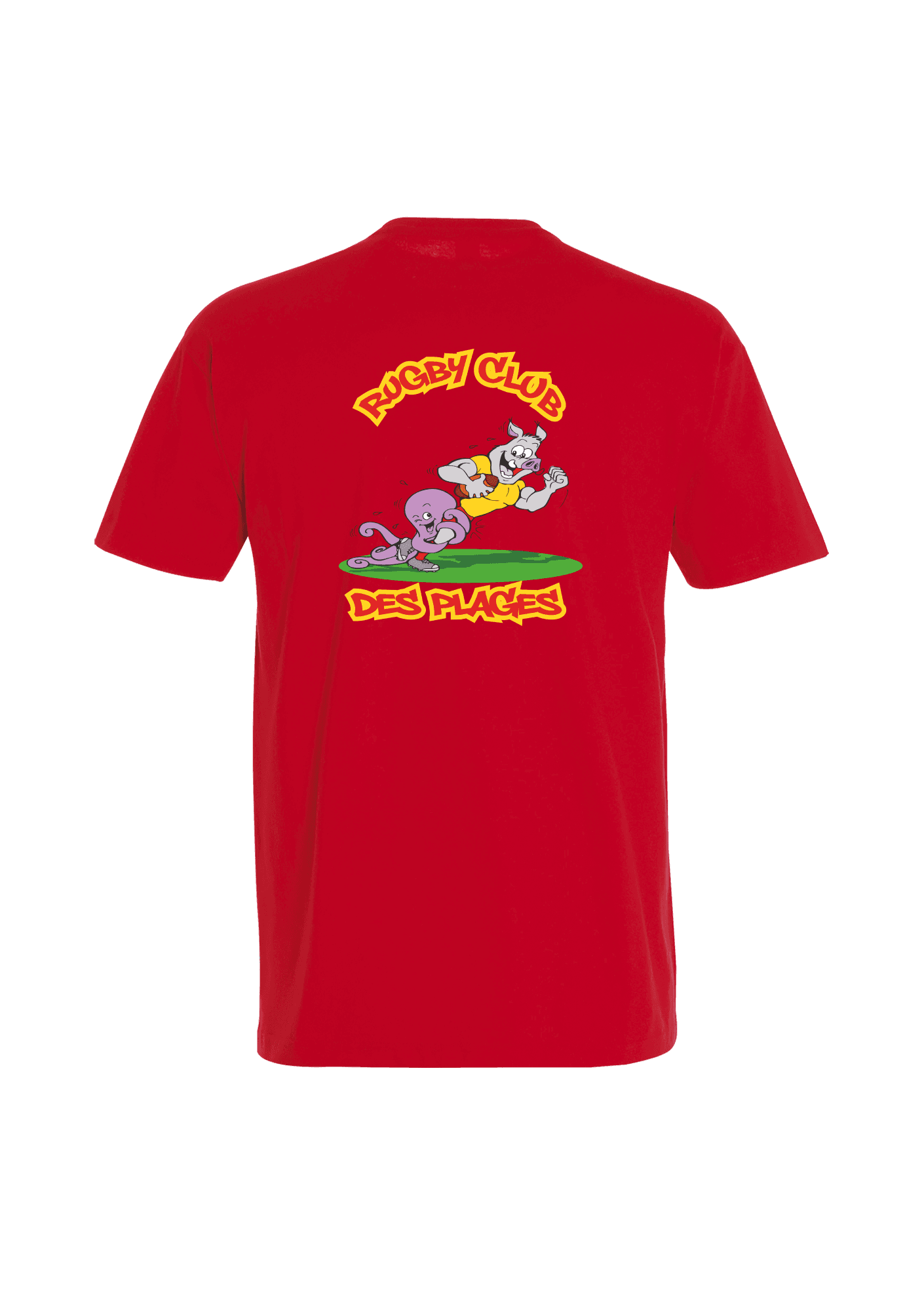 T-shirt Adulte Rouge 019 Rugby Club des Plages - RCP-19IMPERIALROUGEDOS