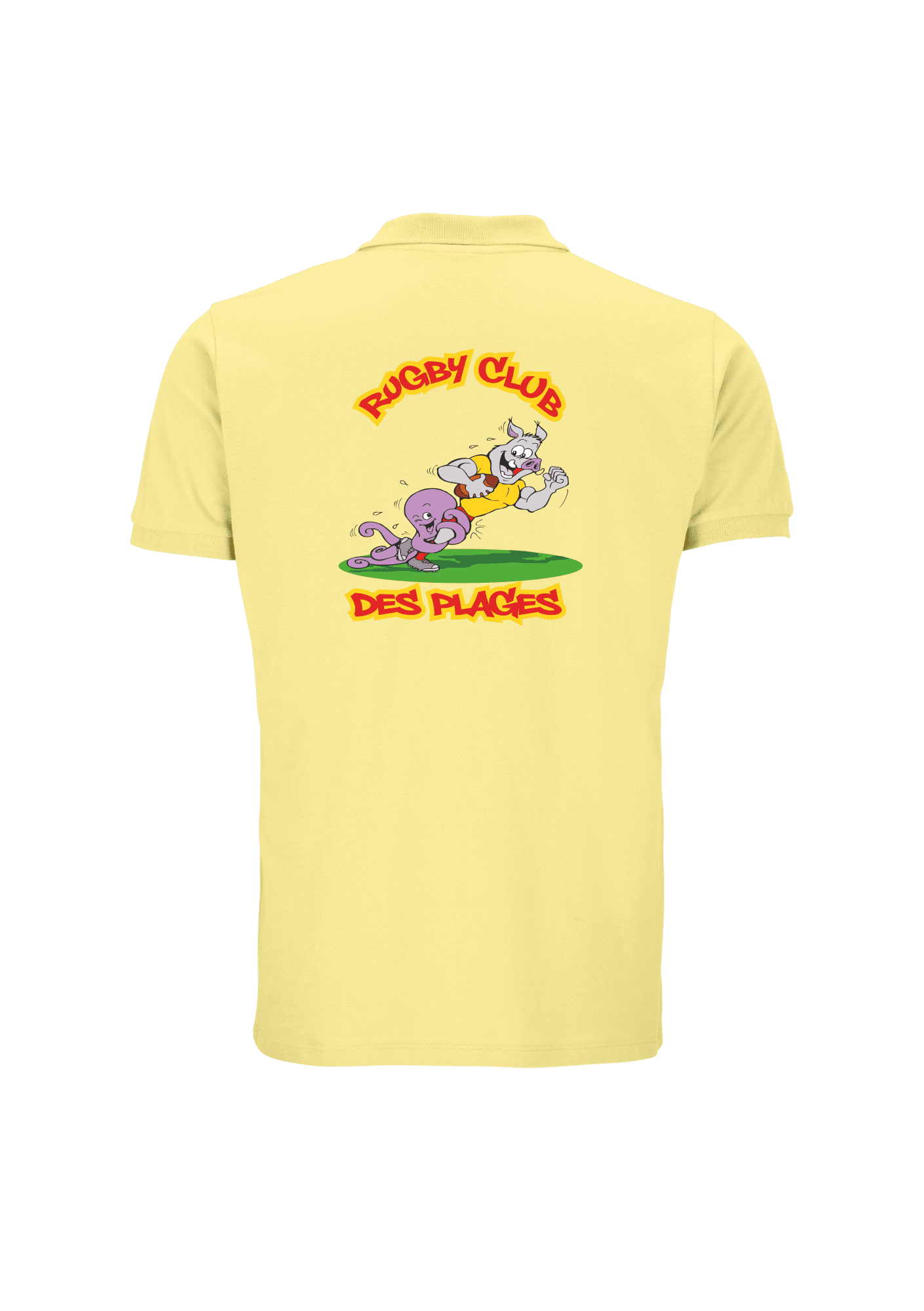 Polo Homme Jaune 027 Rugby Club des Plages - RCP-27PLANETHOMMEJAUNEDOS