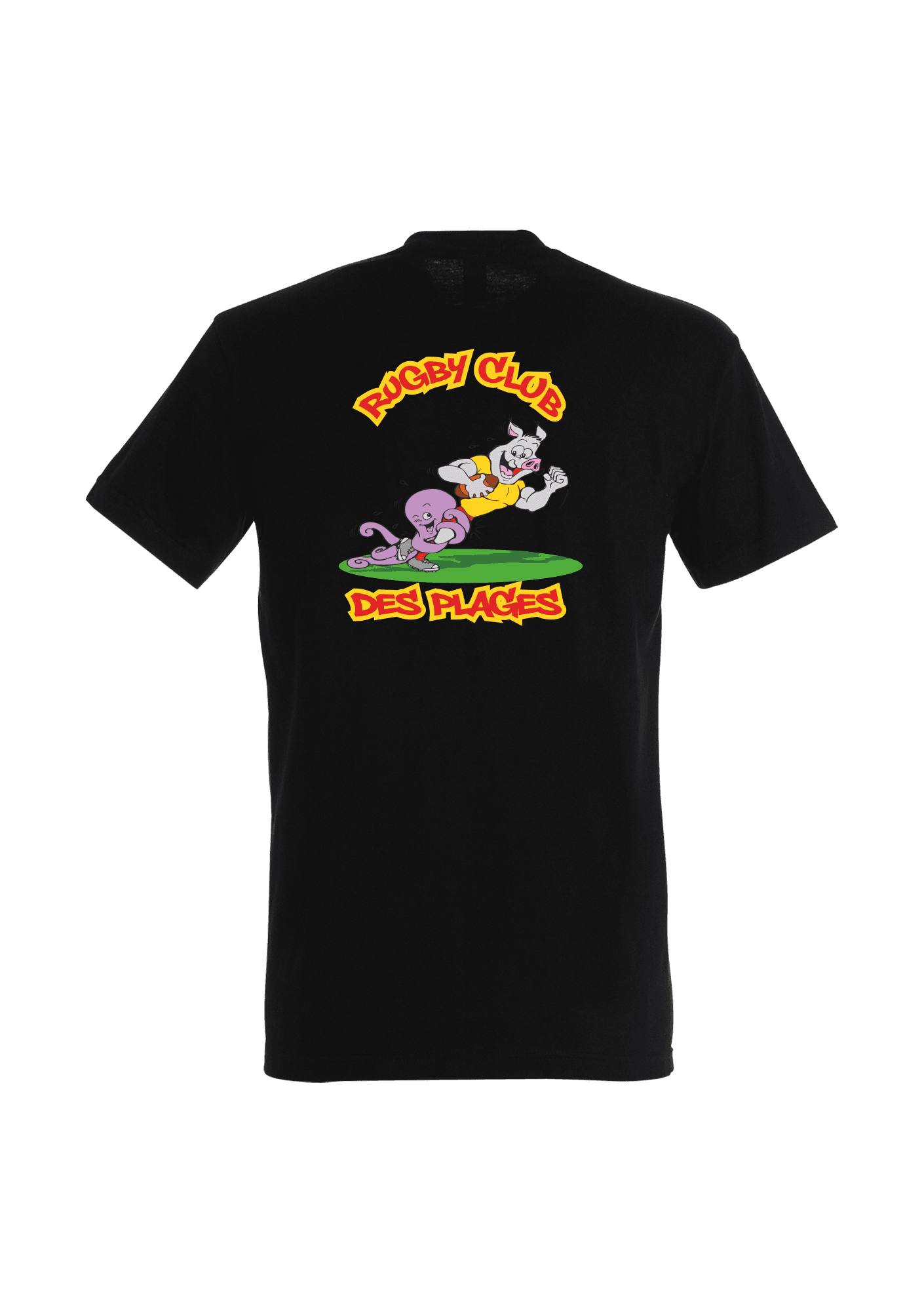 T-shirt Adulte Noir 032 Rugby Club des Plages - RCP-32IMPERIALNOIRDOS